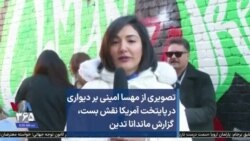 تصویری از مهسا امینی بر دیواری در پایتخت آمریکا نقش بست، گزارش ماندانا تدین  
