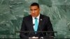 FILE - Prime Minister of Jamaica Andrew Holness addresses the 77th session of the United Nations General Assembly at UN headquarters, Sept. 22, 2022.