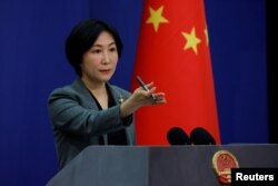 FILE - Chinese Foreign Ministry Spokesperson Mao Ning attends a news conference in Beijing, China, Feb. 3, 2023.