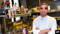 FILE - This undated image provided by the Italian Carabinieri on Feb.2, 2023, shows Edgardo Greco, a convicted murderer linked to Italy's most powerful organized crime group.