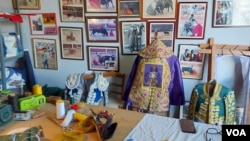 The studio of Enrique Vera, bullfighters' tailor in Seville. (Graham Keeley/VOA)