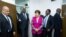 IMF Managing Director Kristalina Georgieva meets with Zambia's Minister of Finance Situmbeko Musokotwane and Governor of the Bank of Zambia Denny Kalyalya at the Ministry of Finance in Lusaka, Jan. 23, 2023. 