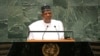 Le vice-président du Nigeria, Kashim Shettima, s'adresse à la 79e session de l'Assemblée générale des Nations unies, le 24 septembre 2024. 