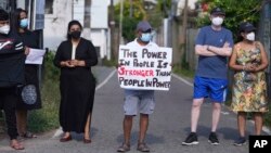 Sri Lankans protest demanding resignation of the government in Colombo, Sri Lanka, April 3, 2022.