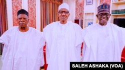 Buhari da Sanata Abdullahi Adamu da Mai Mala Buni