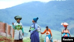 南非山区的农民们正在收工回家（2022年4月9日）