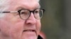 FILE - German President Frank-Walter Steinmeier speaks during news conference at Rukla military base, Lithuania March 3, 2022. 