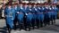 FILE - Members of a Bosnian Serb honor guard unit march in the northern Bosnian city of Banja Luka, Jan. 9, 2020, during a ceremony marking the 28th anniversary of the founding of Republika Srpska, a Bosnian Serb entity within Bosnia and Herzegovina.