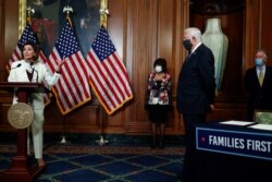 The U.S. House of Representatives passes an additional economic stimulus package passed earlier in the week by the U.S. Senate, on Capitol Hill in Washington, May 1, 2020.