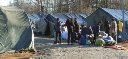 Migranti u kampu Lipa kod Bihaća, februar 2021.