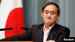 스가 요시히데 일본 관방장관 (자료사진)