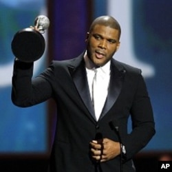 Perry accepts the Chairman's award at the 41st Annual NAACP Image Awards at the Shrine auditorium in Los Angeles, February 27, 2011