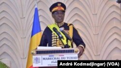 Maréchal Idriss Deby Itno, président de la république du Tchad, le 3 décembre 2021. (VOA/André Kodmadjingar)