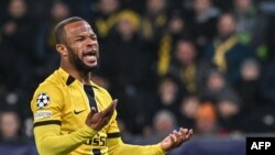 Meschack Elia na Young Boys ya Suisse na match na Crvena Zvezda (Red Star Belgrade) na stade Wankdrof, Bern, Allemagne, 29 sanza ya yambo 2025. (Photo by Fabrice COFFRINI / AFP)