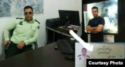 Montage of photos showing Iranian Kurdish First Lieutenant Fariborz Karamizand, who recently fled Iran saying his life was in danger for refusing orders to suppress anti-government protests. (Courtesy - Fariborz Karamizand)