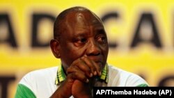 Cyril Ramaphosa, leader de l'ANC, Johannesburg, le 18 décembre 2017