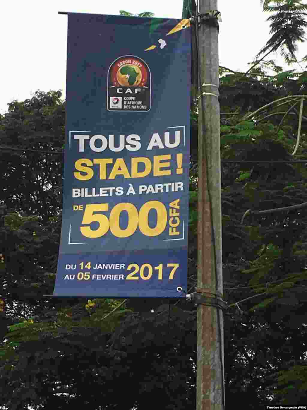 Centre-ville de Libreville au Gabon pour la CAN 2017, le 12 janvier 2017 (VOA/Timothee Donangmaye)