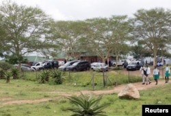 A view of the palace where King Goodwill Zwelithini meets with South African President Jacob Zuma in Ulundi, South Africa, Feb. 5, 2018.