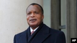 Le président Denis Sassou Nguesso (AP Photo/Christophe Ena)
