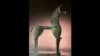 This undated photo provided by the Greek Culture Ministry on Wednesday, June 10, 2020, shows an 8th Century B.C. figurine of a horse from the so-called Geometric period of ancient Greek art that was listed for auction by Sotheby's in New York in May 2018.