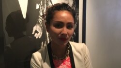 Cheverly Amalia, produser eksekutif sekaligus aktris dalam film "Blackout Experiment" di Los Angeles (VOA/Dhania)