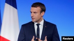 Le président français Emmanuel Macron à Paris, le 13 juillet 2017.