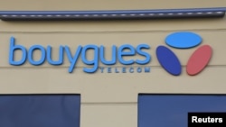 Le logo de Bouygues Telecom à Nice, France, le 23 février 2017.