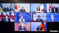 نشست مجازی رهبران گروه هفت با رئیس‌جمهور اوکراین