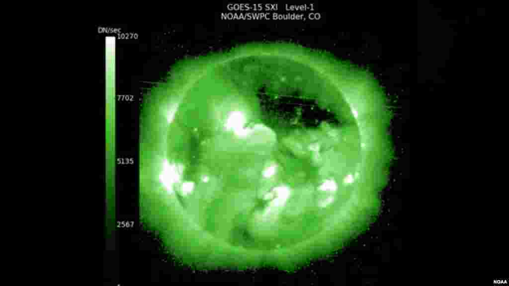 GOES or Geosynchronous Orbit Satellite solar X-ray image from July 19, 2013. GOES continuously monitors the Earth’s surface. (Photo: NOAA Space Weather Prediction Center)
