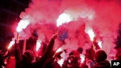 지난 1월 레바논 수도 베이루트에서 경제난에 항의하는 반정부 시위가 진행되고 있다.