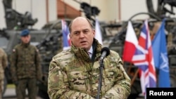 资料照：英国国防大臣本·华莱士（Ben Wallace）