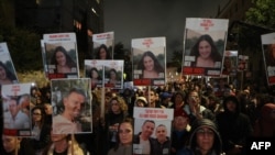 تجمع بستگان گروگان‌های اسرائیلی در اورشلیم. ۱۲ اسفند.