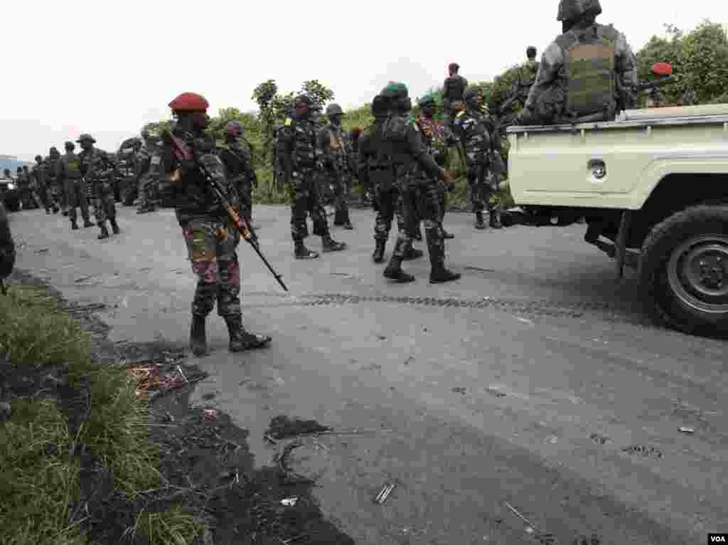 Wanajeshi wa DRC wakiwa mstari wa mbele wa mapambano dhidi ya waasi wa m23.