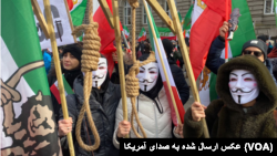 اعتراض به اعدام در ایران؛ استراسبورگ فرانسه، مقابل پارلمان اروپا - آرشیو