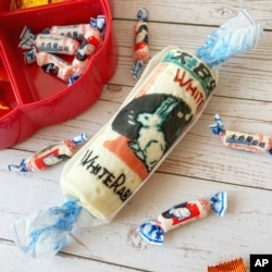 This undated photo provided by Sue Ng shows a chiffon cake made by for Lunar New Year in Hong Kong. (Sue Ng via AP)