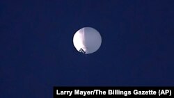 지난 1일 미국 북서부 몬태나주에서 포착된 중국의 정찰용 풍선으로 의심되는 비행체