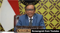 Menko Polhukam Mahfud MD (Tangkapan layar/YouTube Kemenko Polhukam).
