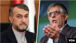 غلامحسین کرباسچی (راست) و حسین امیرعبداللهیان.