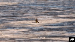 Dnepr daryosi, Ukraina, 12-fevral, 2023 