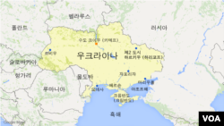 우크라이나와 주변국 지도