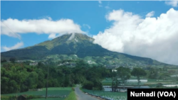 Lahan pertanian di Kajoran, Magelang, Jawa Tengah di kaki Gunung Sumbing. (Nurhadi/VOA)