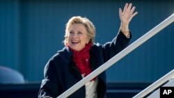 លោក​ស្រី ​Hillary ​Clinton ​បេក្ខជនប្រធានាធិបតី​​ខាងគណបក្ស​ប្រជាធិបតេយ្យ។ 