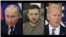 Predsjednici Rusije, Ukrajine i SAD - Vladimir Putin, Volodimir Zelenski i američki predsjednik Joe Biden