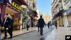 지난달 28일 중국 마카오 거리.