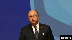 资料照：郑雁雄出任中联办主任和香港维护国家安全委员会国家安全事务顾问。他曾经以用强硬手段处理乌坎村村民集体维权事件而闻名。