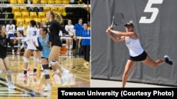 Lea Kosanović (desno) i Nina Čajić, studentkinje-sportistkinje Univerziteta Tauson u Merilendu (Foto: Towson University)