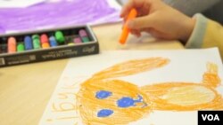 Ukrainian psychologists here are also using art therapy to help children deal with their trauma.