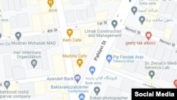 تغییر نام خیابان ولیعصر به پهلوی در نقشه گوگل