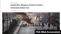 فرانکوفورتر آلگماینه - خبر اعدام در مشهد