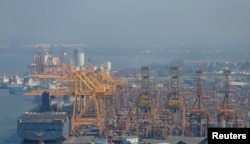 FILE - A general view of the main port is seen in Colombo, Sri Lanka, Jan. 11, 2019